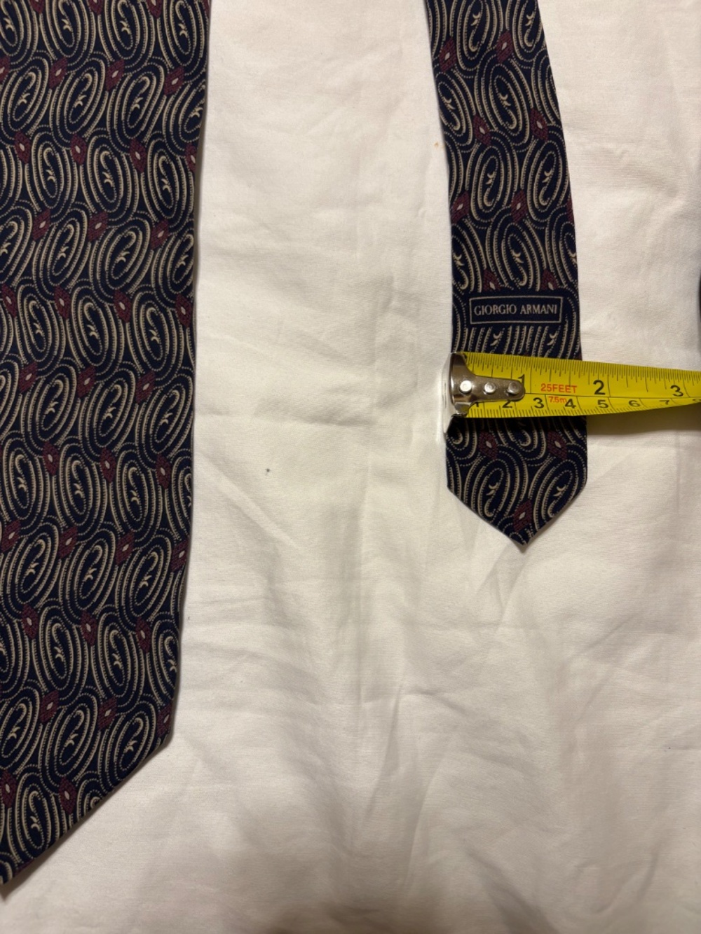 Archival 1989 Giorgio Armani Cravatte 100% Pure Silk Tie - Made in Italy - Picture 6 of 6